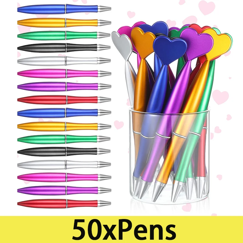 50Pcs Heart Ballpoint Pen Valentine's Day Party Gift Pens Black Ink Writing Pen For Mother's Day Wedding Party School Supplies
50Pcs Heart Ballpoint Pen Valentine's Day Party Gift Pens Black Ink Writing Pen For Mother's Day Wedding Party School Supplies