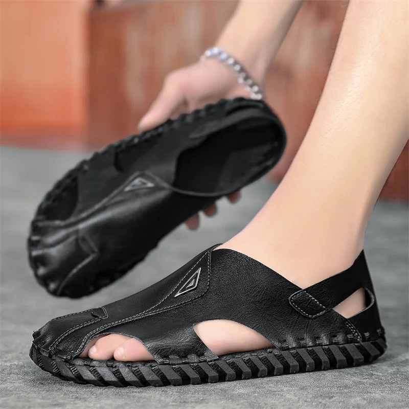 Men's Luxury Handmade Leather Sandals sewing Summer Fashion Shoes for Men Soft Sole Comfortable Walking Shoes
Men's Luxury Handmade Leather Sandals sewing Summer Fashion Shoes for Men Soft Sole Comfortable Walking Shoes
