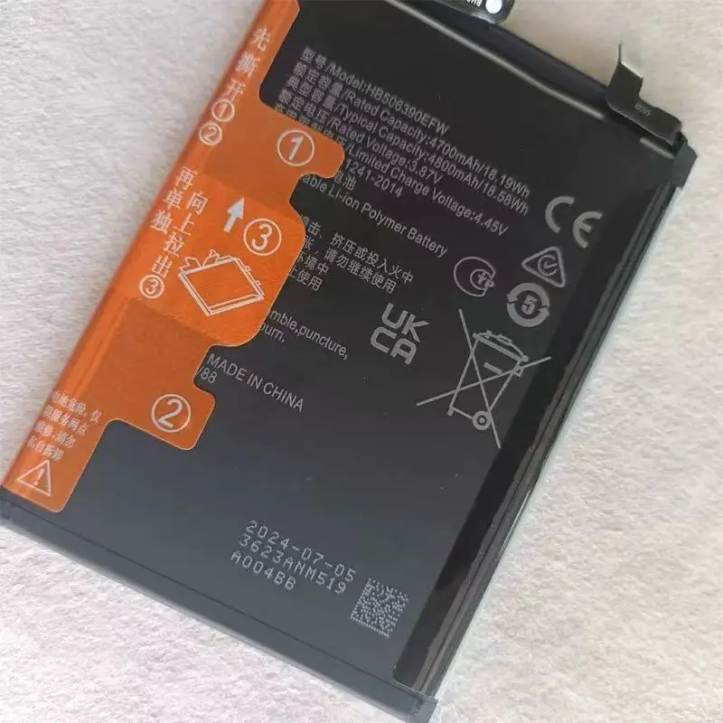 new original for honor HB506390EFW 60/60Pro/70 LSA-AN00/TNA-AN00/FNE-AN00 battery
new original for honor HB506390EFW 60/60Pro/70 LSA-AN00/TNA-AN00/FNE-AN00 battery