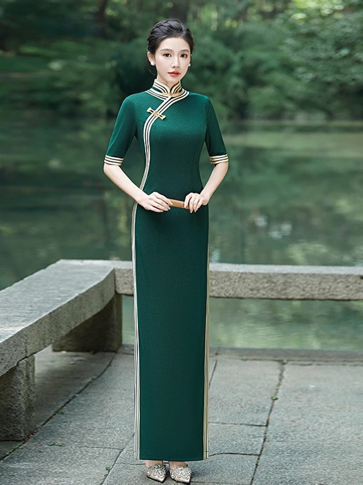 Ele High-End Stage Performance Costume New Chinese Sle Tee-sided Slimming Body ape Protocol Mentor Outfit
Ele High-End Stage Performance Costume New Chinese Sle Tee-sided Slimming Body ape Protocol Mentor Outfit