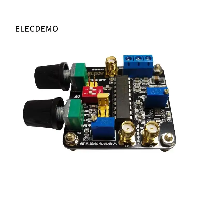 MAX038 function signal generator module triangle sine wave rectangular pulse wave frequency generator Adjustable duty cycle
MAX038 function signal generator module triangle sine wave rectangular pulse wave frequency generator Adjustable duty cycle