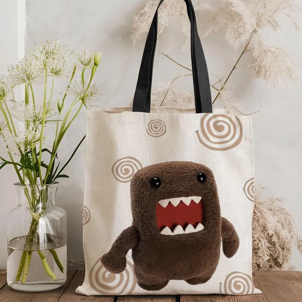 Domo-Kun Storage Bags Canvas Double-Sided Print Tote Bag Large Capacity Shoulder Fashion Shopping Handbag
Domo-Kun Storage Bags Canvas Double-Sided Print Tote Bag Large Capacity Shoulder Fashion Shopping Handbag