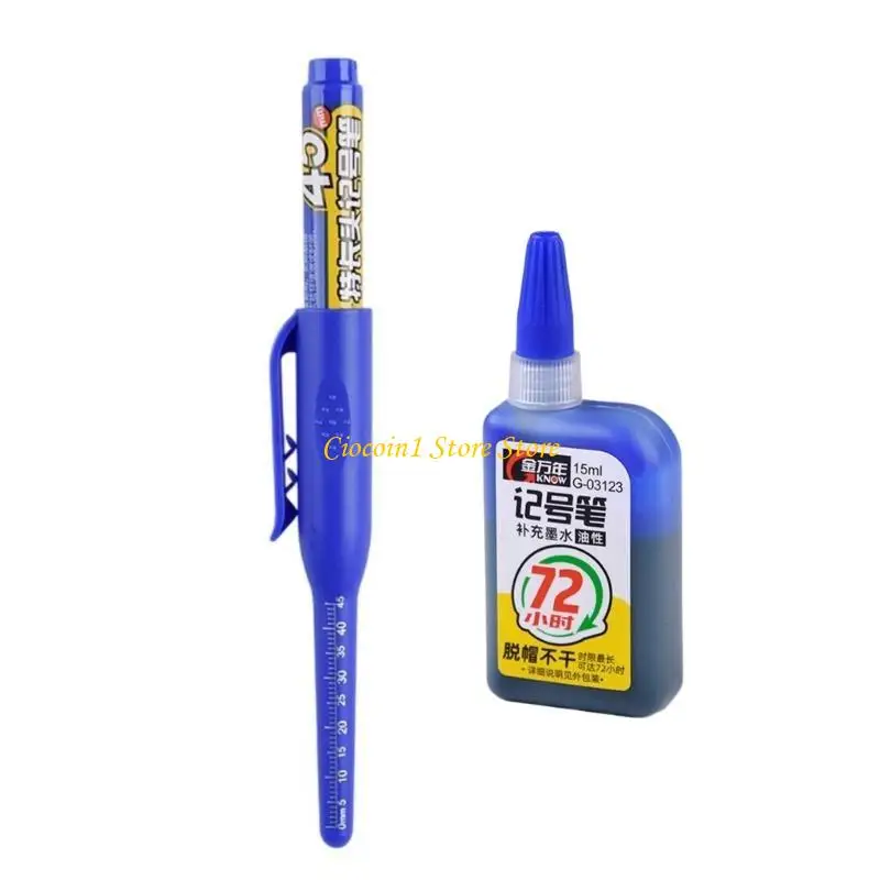 A3PC 45mm Long Tip Carpenter Marker with Scales Long Tip Deep Hole Marker for Marking
A3PC 45mm Long Tip Carpenter Marker with Scales Long Tip Deep Hole Marker for Marking