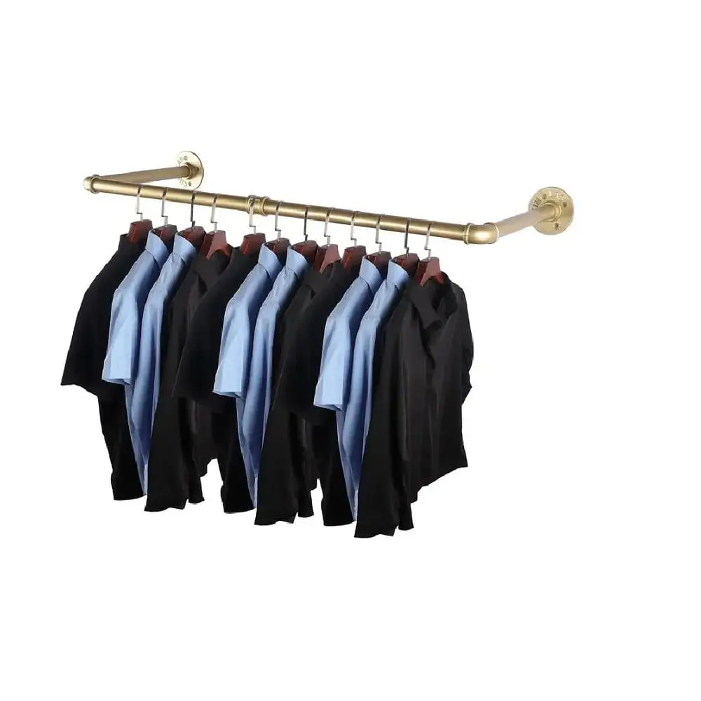 31.9 Inch Clothing Rack, Metal Pipe Wall Mounted Display Shelf, Industrial Style Black Pipe Rack For Clothing Store, Bedroom, S
31.9 Inch Clothing Rack, Metal Pipe Wall Mounted Display Shelf, Industrial Style Black Pipe Rack For Clothing Store, Bedroom, S