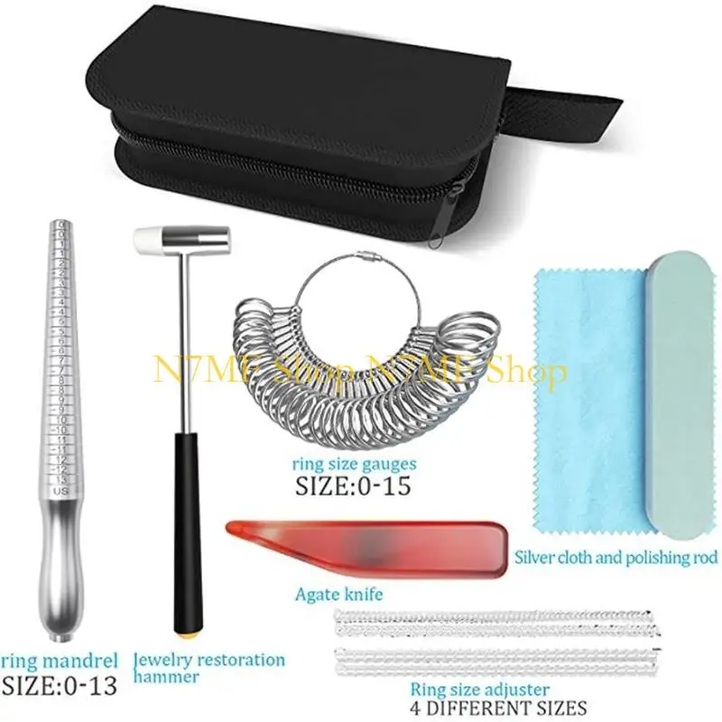 Набор инструментов для измерения размера кольца N7MF включает в себя измеритель размера кольца, регулятор размера кольца, агат и
Набор инструментов для измерения размера кольца N7MF включает в себя измеритель размера кольца, регулятор размера кольца, агат и