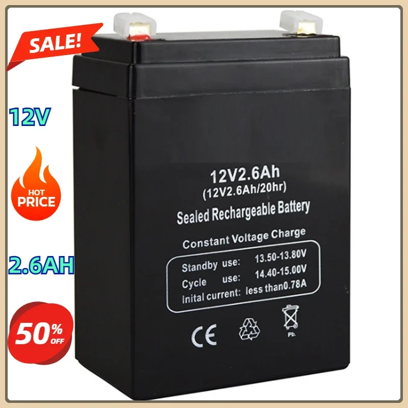 New 12V 2.6AH Battery 12V2.6AH For Children Toy Car Baby Carrier Backup Power Desk LED Light Lead-acid Accumulator Replacement
New 12V 2.6AH Battery 12V2.6AH For Children Toy Car Baby Carrier Backup Power Desk LED Light Lead-acid Accumulator Replacement