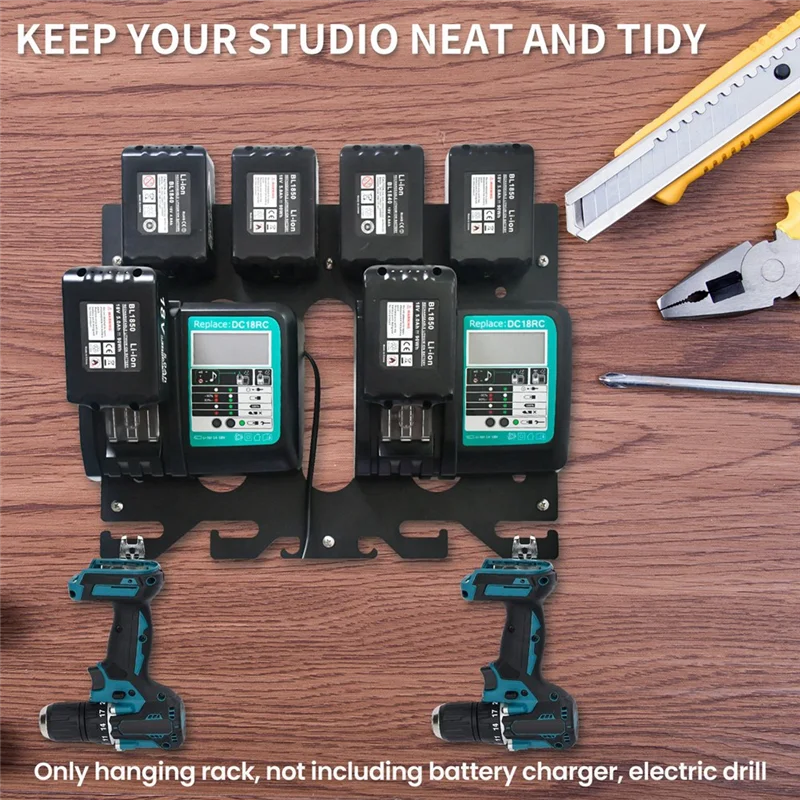ABUG-Charger Holder For Tool Room For 4 Batteries 14.4V/18V DC18RD DC18RC Charger Wall Mount
ABUG-Charger Holder For Tool Room For 4 Batteries 14.4V/18V DC18RD DC18RC Charger Wall Mount
