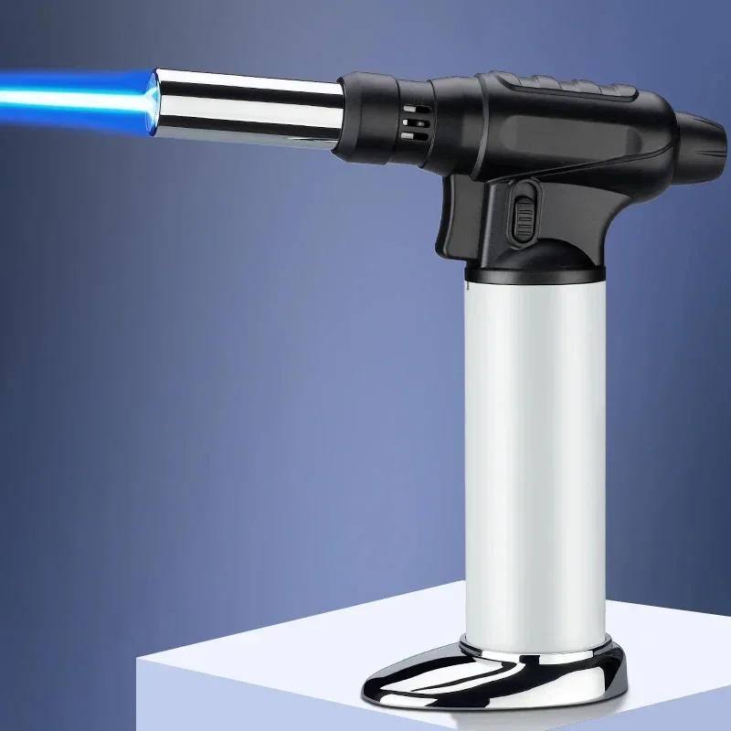 Metal Windproof Butane Gas Flamethrower Turbo Lighter Blue Flame Cigar Strong Lighters Outdoor Barbecue Kitchen Tool Welding Gun
Metal Windproof Butane Gas Flamethrower Turbo Lighter Blue Flame Cigar Strong Lighters Outdoor Barbecue Kitchen Tool Welding Gun