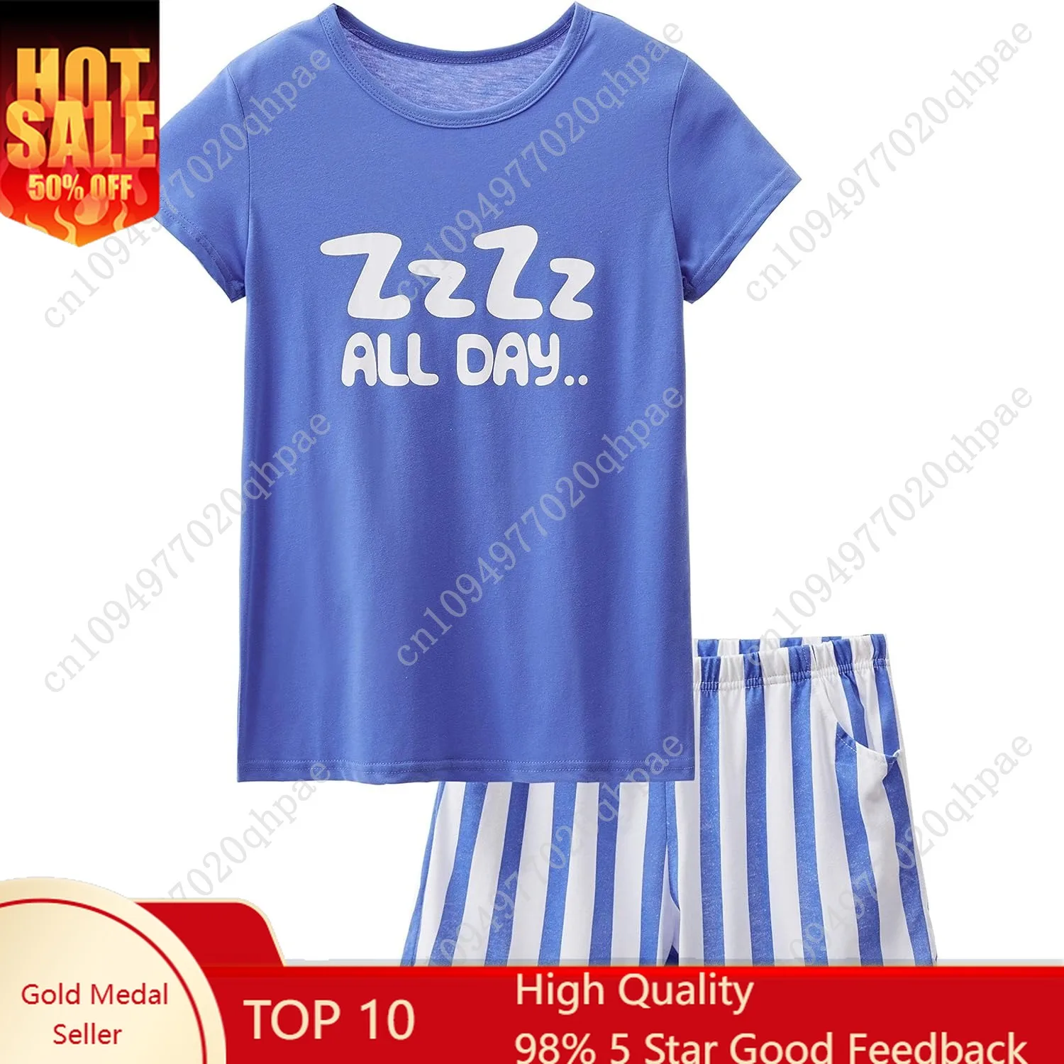 Summer Pajamas for Girls – Stripe White PJS Pal Cute Jammies Set Big Girl Size 8,Blue (zzzz)
Summer Pajamas for Girls – Stripe White PJS Pal Cute Jammies Set Big Girl Size 8,Blue (zzzz)