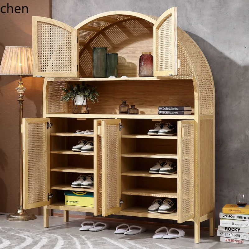 PYH leisure foyer folio with door real rattan woven solid wood storage household storage cabinet
PYH leisure foyer folio with door real rattan woven solid wood storage household storage cabinet