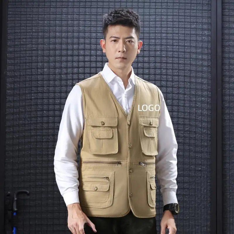 Men's Multi Pocket Vest Outdoor Leisure Photography Fishing Hiking Mountaineering Tank Top Cotton Sleeveless Work Clothes Custom
Men's Multi Pocket Vest Outdoor Leisure Photography Fishing Hiking Mountaineering Tank Top Cotton Sleeveless Work Clothes Custom