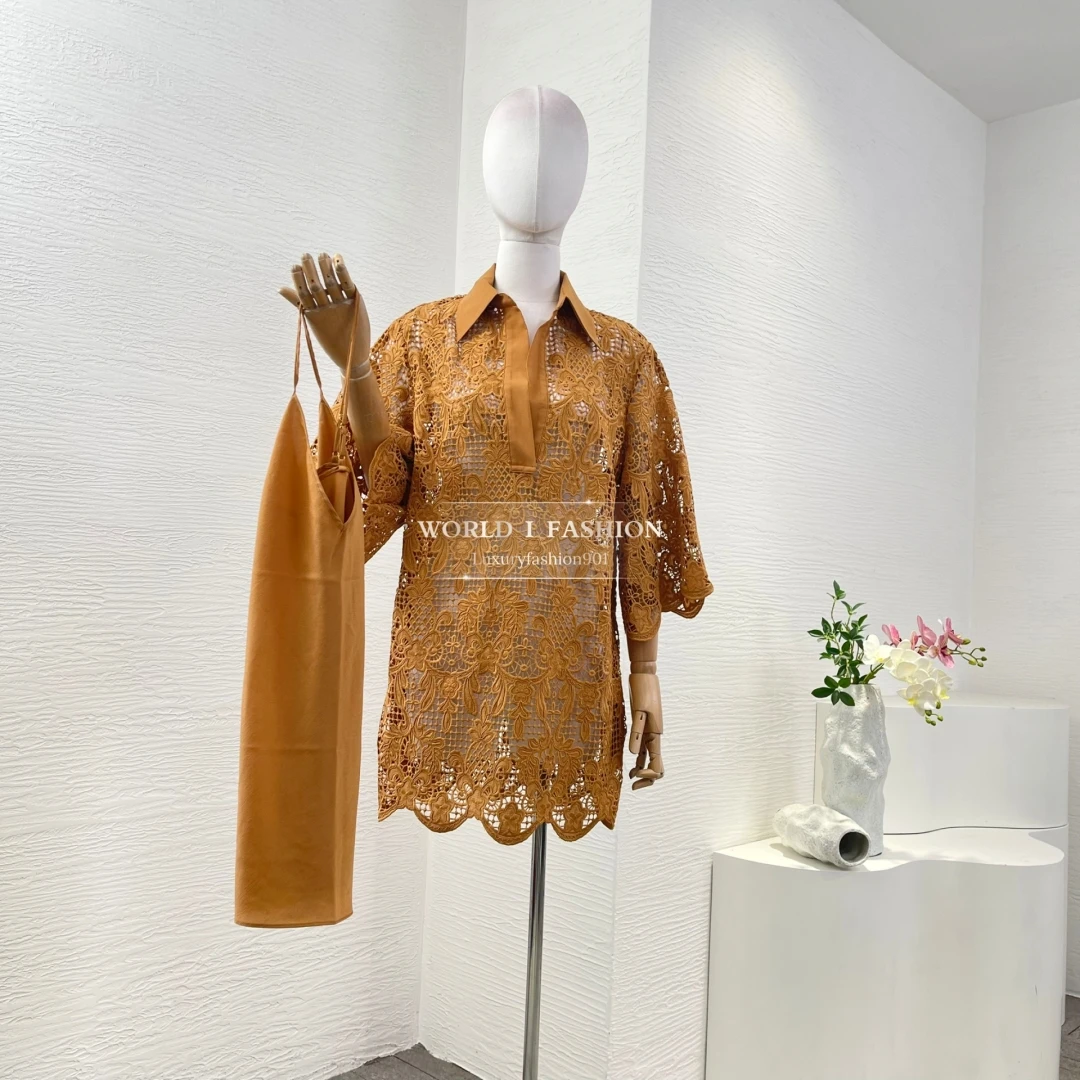 2025 New Summer Embroidery Beaded Hook Flower Hollow High Quality Pullover Blouse and Pants Set Women Outfit for Holiday
2025 New Summer Embroidery Beaded Hook Flower Hollow High Quality Pullover Blouse and Pants Set Women Outfit for Holiday