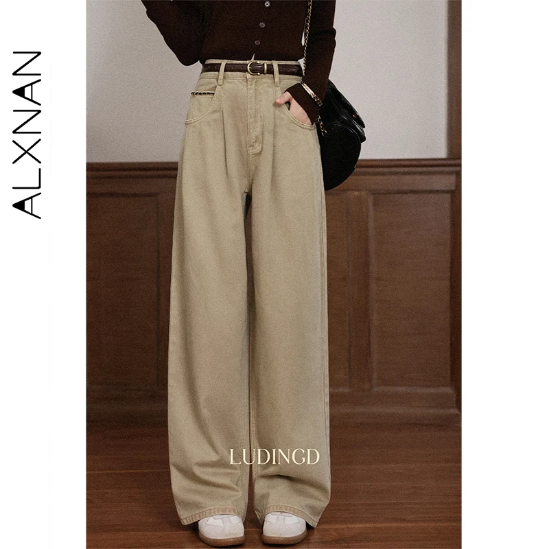 ALXNAN Khaki Jeans High Waist Wide Leg Cotton Straight Baggy Pants 2025 Autumn Office Lady Casual Denim Pants L57231
ALXNAN Khaki Jeans High Waist Wide Leg Cotton Straight Baggy Pants 2025 Autumn Office Lady Casual Denim Pants L57231