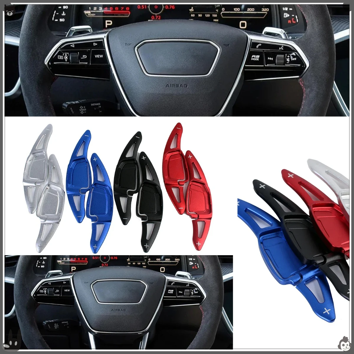 2pcs Car For Audi Steering Wheel Shift Paddle Shifter Extended Aluminum Alloy RS3 RS4 RS5 RS6 RS7 RS e-tron GT 2020 - 2024 2023
2pcs Car For Audi Steering Wheel Shift Paddle Shifter Extended Aluminum Alloy RS3 RS4 RS5 RS6 RS7 RS e-tron GT 2020 - 2024 2023