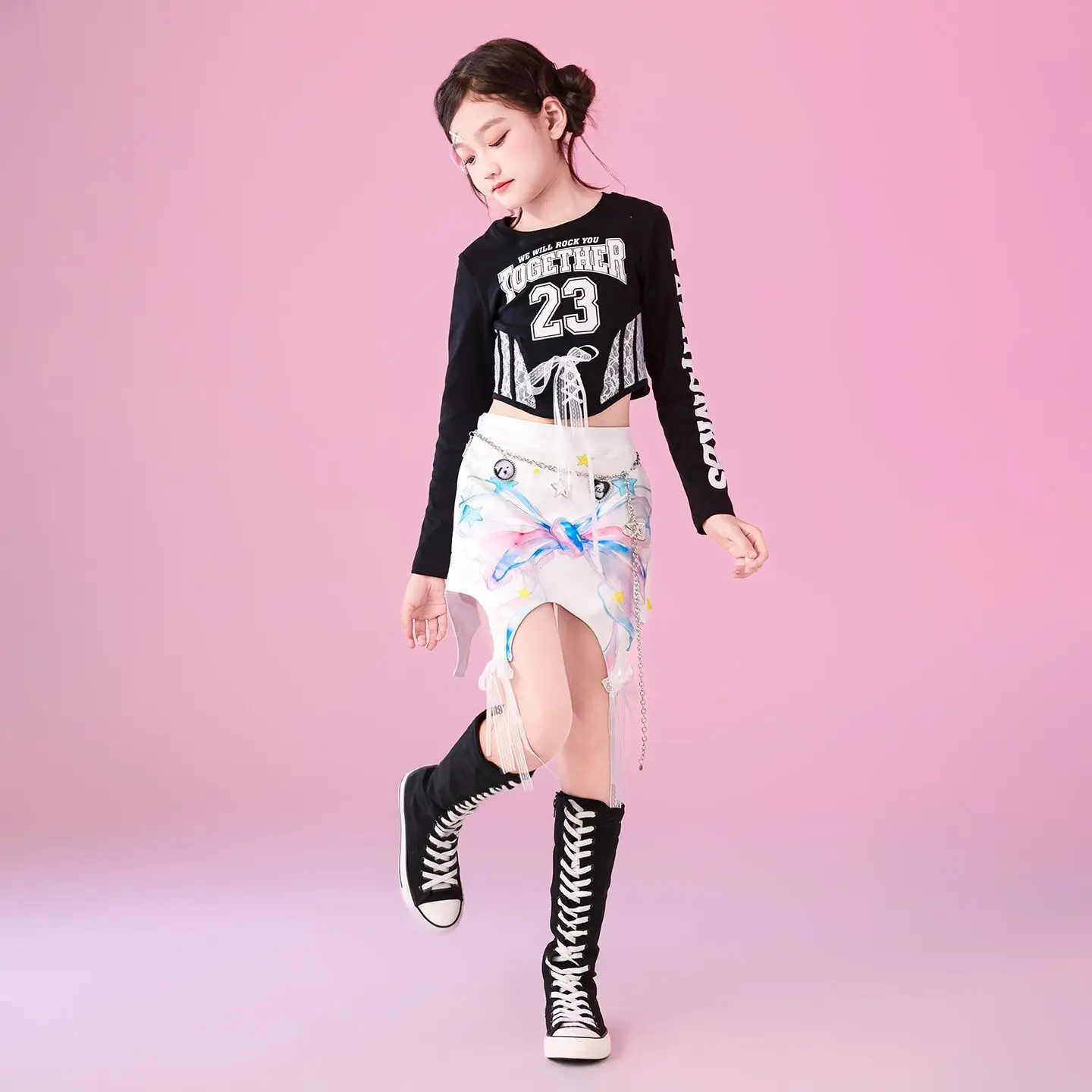 Kids Hip Hop Dance Clothes Girls Group Kpop Performance Outfits Children'S Jazz Dance Clothing Stage Competition Suit
Kids Hip Hop Dance Clothes Girls Group Kpop Performance Outfits Children'S Jazz Dance Clothing Stage Competition Suit