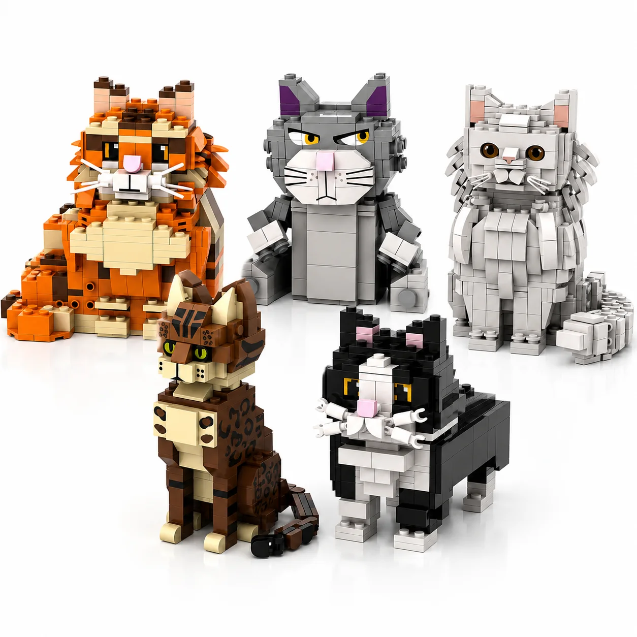 MOC Creative Cat Building Blocks DIY Feline Model Desktop Decor Bricks Animal Ornament Gift for Adult Pet Lovers Compatible
MOC Creative Cat Building Blocks DIY Feline Model Desktop Decor Bricks Animal Ornament Gift for Adult Pet Lovers Compatible