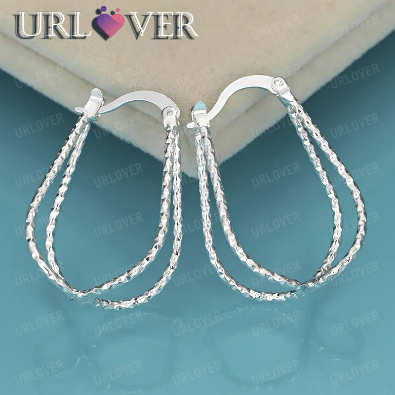 925 Silver Fine Hoop Earrings Jewelry Men Women Birthday Party Engagement Charm Wedding Gift Sterling Silver Jewelry Accessories
925 Silver Fine Hoop Earrings Jewelry Men Women Birthday Party Engagement Charm Wedding Gift Sterling Silver Jewelry Accessories