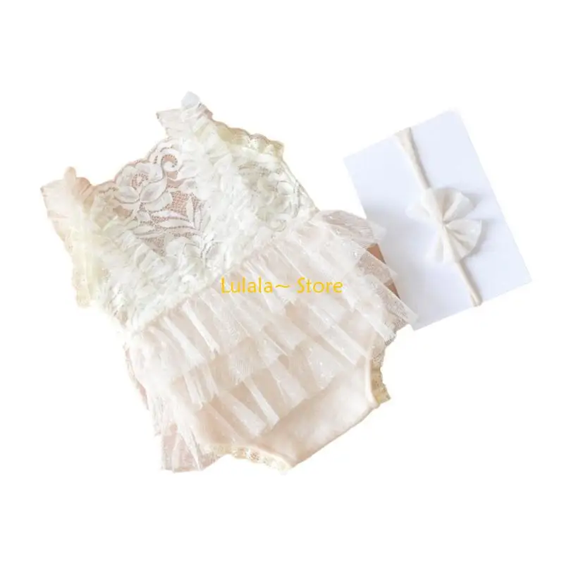 Y4QA Baby Photography Props Lace Romper and Bowknot Hairband Outfit Photo Clothes Baby Photography Costume Clothing
Y4QA Baby Photography Props Lace Romper and Bowknot Hairband Outfit Photo Clothes Baby Photography Costume Clothing