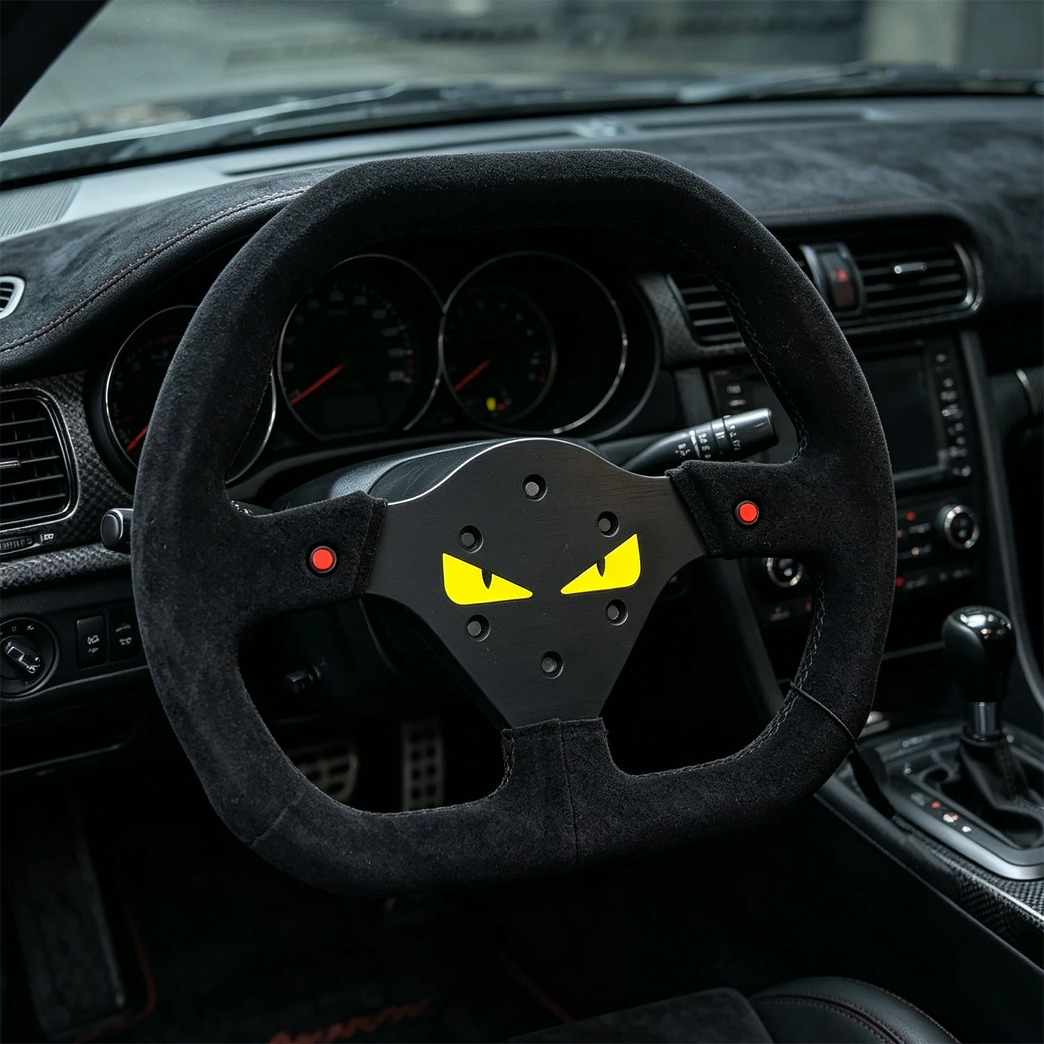 High-Quality Suede Gaming Simulator Racing Steering Wheel Suitable for MOZA LG Little Devil Eye Design Steering Wheel Sim
High-Quality Suede Gaming Simulator Racing Steering Wheel Suitable for MOZA LG Little Devil Eye Design Steering Wheel Sim