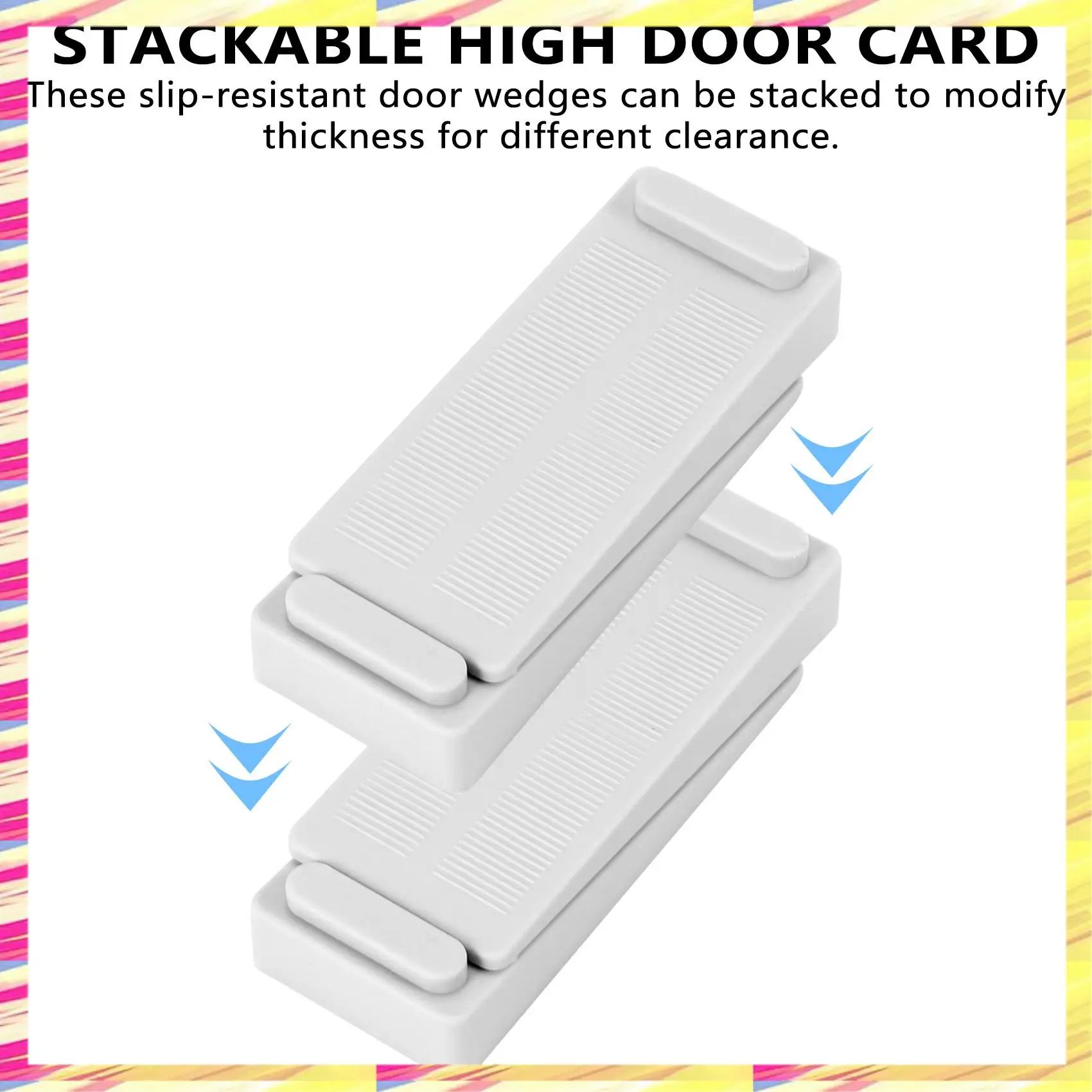 ABJJ 6 PCS Door Wedge Rubber, Door Stopper, Heavy Duty Slip-Resistant And Stackable Door Holders, Adjustable Height And Strong G
ABJJ 6 PCS Door Wedge Rubber, Door Stopper, Heavy Duty Slip-Resistant And Stackable Door Holders, Adjustable Height And Strong G
