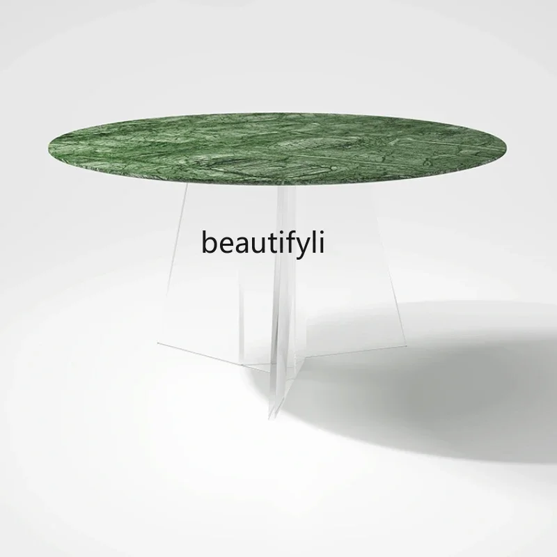 Q Natural Marble round Table Modern Simple Small Apartment Italian Minimalist Light Luxury High-End Acrylic Home Dining Table
Q Natural Marble round Table Modern Simple Small Apartment Italian Minimalist Light Luxury High-End Acrylic Home Dining Table