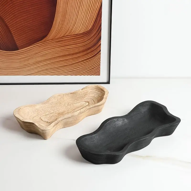 New Chinese-style wabi sabi irregular abstract wood grain tray, model room ornament, storage tray decoration
New Chinese-style wabi sabi irregular abstract wood grain tray, model room ornament, storage tray decoration