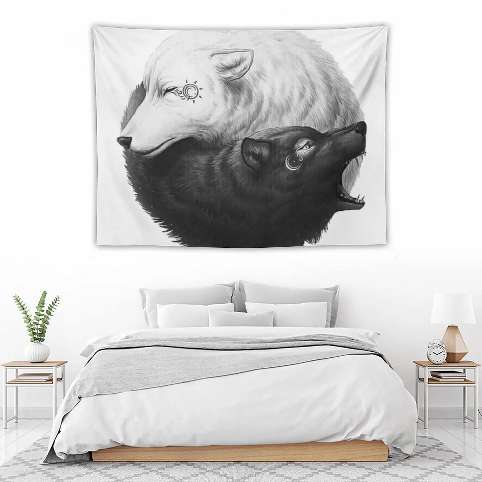Two Wolves Black and White Love Nature Tapestry House Decor Kawaii Room Decor Carpet Wall Tapestry
Two Wolves Black and White Love Nature Tapestry House Decor Kawaii Room Decor Carpet Wall Tapestry