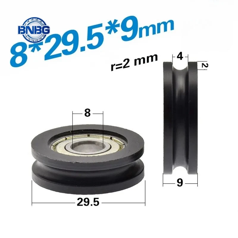 U groove Plastic coated bearing 608ZZ 8*29.5*9mm POM roller concave wheel nylon pulley bore size 4mm diameter 29.5mm
U groove Plastic coated bearing 608ZZ 8*29.5*9mm POM roller concave wheel nylon pulley bore size 4mm diameter 29.5mm