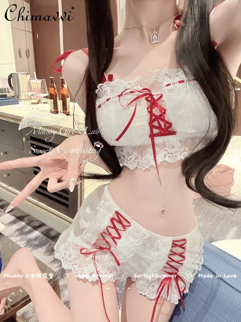 Japanese Style Girl Lace Lolita Strap Bra Set Christmas Pure Desire Lingerie Sweet Cute Women's Two Piece Sets
Japanese Style Girl Lace Lolita Strap Bra Set Christmas Pure Desire Lingerie Sweet Cute Women's Two Piece Sets