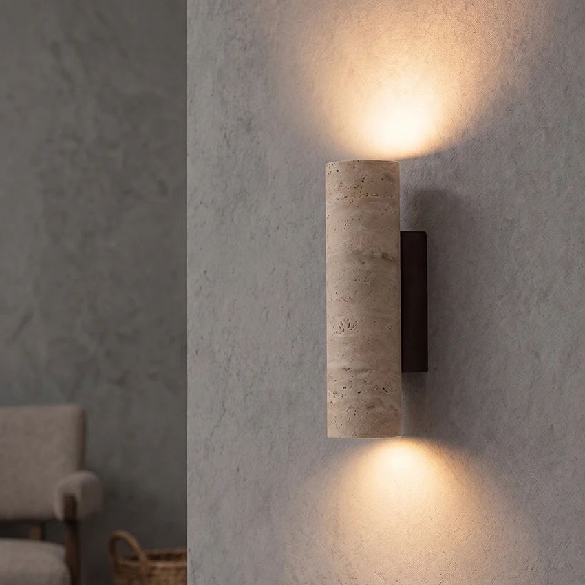 Yellow Travertine Wall Sconce, Natural Stone Wall Light with Wood Base, E27 Indoor Lamp for Bedroom Hallway Hotel
Yellow Travertine Wall Sconce, Natural Stone Wall Light with Wood Base, E27 Indoor Lamp for Bedroom Hallway Hotel