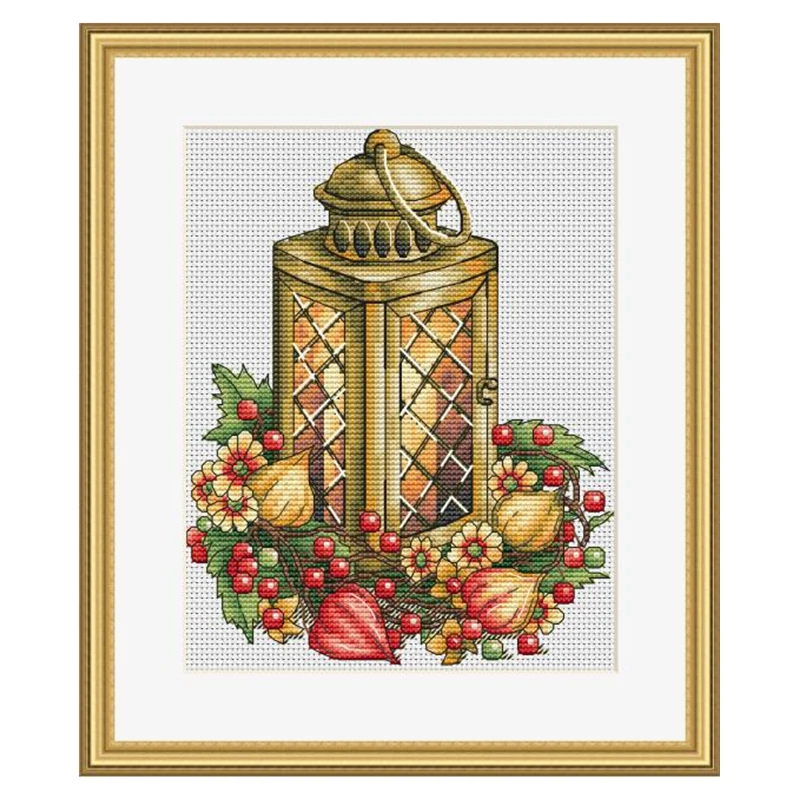 Cross-stitch set: Berry Lantern 28ct, 18ct, 14ct, 11ct. Optional printed fabric hand-embroidery material pack
Cross-stitch set: Berry Lantern 28ct, 18ct, 14ct, 11ct. Optional printed fabric hand-embroidery material pack