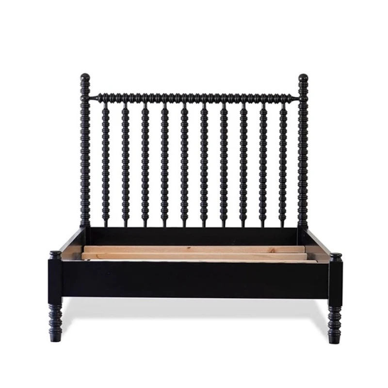 French solid wood bed retro Roman column master bedroom 1.5 single simple American 1.8 meters princess bed
French solid wood bed retro Roman column master bedroom 1.5 single simple American 1.8 meters princess bed