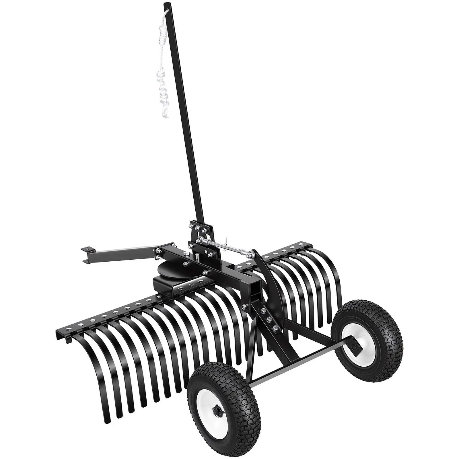 48in Tow Behind Landscape Rake, Pull Behind Lawn Rock Rakes for ATV Mower Tractors, 24 Durable Steel Tines, Adjustable Height &
48in Tow Behind Landscape Rake, Pull Behind Lawn Rock Rakes for ATV Mower Tractors, 24 Durable Steel Tines, Adjustable Height &