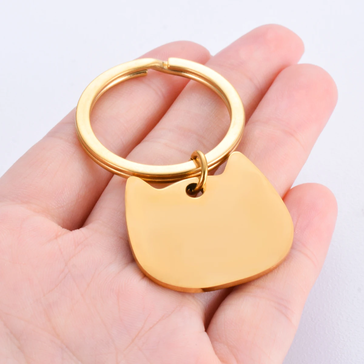 3Pcs Wholesale New Blank Dog Tag Cat-shaped Stainless Steel Blank Keychain DIY Accessory Waterproof Key Ring
3Pcs Wholesale New Blank Dog Tag Cat-shaped Stainless Steel Blank Keychain DIY Accessory Waterproof Key Ring