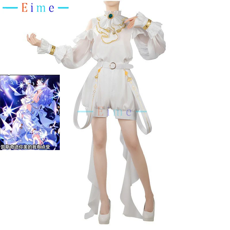 Pretty Derby K.S.Miracle Cosplay Costume Women Fancy Outfits White Suit Halloween Uniforms Party Role Play Clothings Custom Made
Pretty Derby K.S.Miracle Cosplay Costume Women Fancy Outfits White Suit Halloween Uniforms Party Role Play Clothings Custom Made