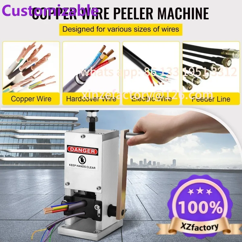 Customizable Hand Crank Portable Tool Aluminum Construction for Scrap Coppe SucceBuy Manual Wire Stripping Machine 1.5 - 25 mm
Customizable Hand Crank Portable Tool Aluminum Construction for Scrap Coppe SucceBuy Manual Wire Stripping Machine 1.5 - 25 mm