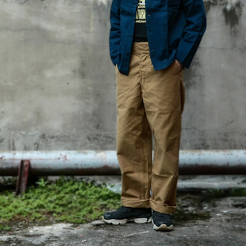 Retro New Non Stock Loose Trousers for Men High Waist Straight Leg Long Trousers Khaki Color Casual Workwear Youth Style
Retro New Non Stock Loose Trousers for Men High Waist Straight Leg Long Trousers Khaki Color Casual Workwear Youth Style