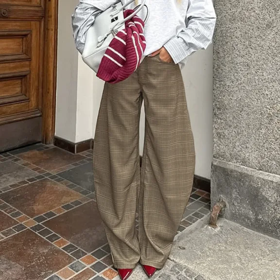 Новые женские повседневные брюки-кюлоты в клетку с изогнутым кроем, свободные, стройнящие, весна 2026
Новые женские повседневные брюки-кюлоты в клетку с изогнутым кроем, свободные, стройнящие, весна 2026