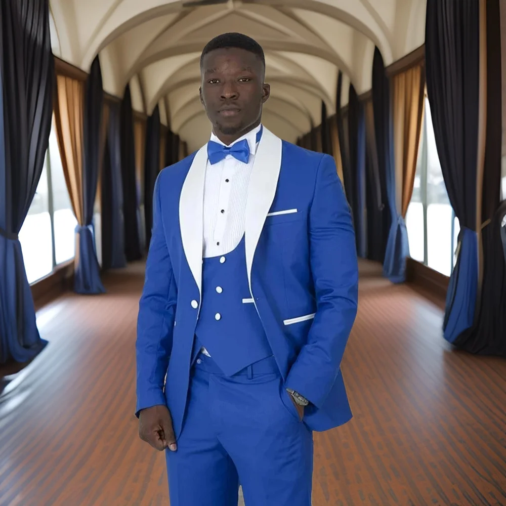 Formal Groom Tuxedo for Wedding 2024 Slim Fit Business Men Suits Shawl Lapel Prom Custom Made Fashion Suit (Jacket+Vest+Pants)
Formal Groom Tuxedo for Wedding 2024 Slim Fit Business Men Suits Shawl Lapel Prom Custom Made Fashion Suit (Jacket+Vest+Pants)