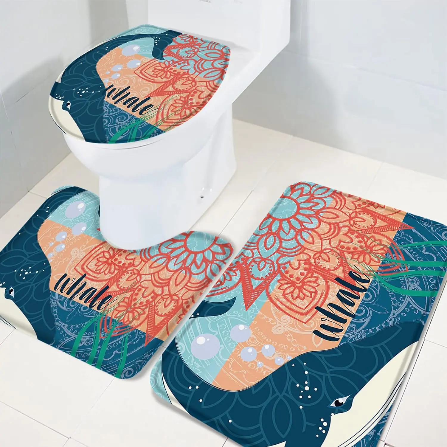 3 Piece Set Soft Absorbent Sponge Bath Mat Non-slip Washable Bathroom Mat Toilet Mat and Cover Abstract Sea Life Whale Bathroom
3 Piece Set Soft Absorbent Sponge Bath Mat Non-slip Washable Bathroom Mat Toilet Mat and Cover Abstract Sea Life Whale Bathroom