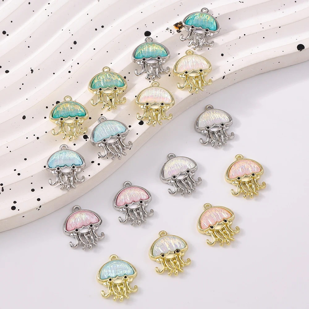 5pcs Cute Crystal Jellyfish Pendant Charms for Jewelry Making Necklace Earrings Bracelet DIY Handmade Accessories
5pcs Cute Crystal Jellyfish Pendant Charms for Jewelry Making Necklace Earrings Bracelet DIY Handmade Accessories