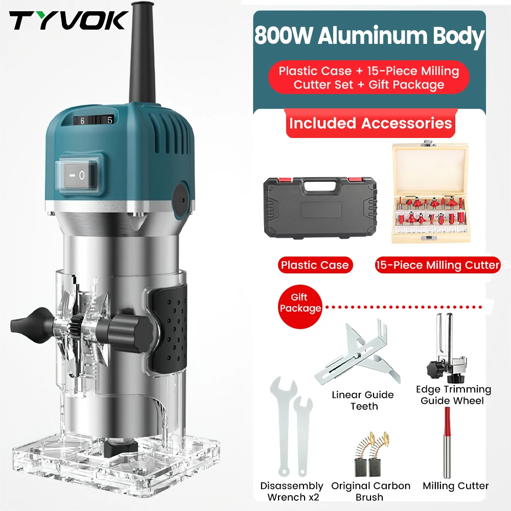 Электрический триммер по дереву Tyvok, 30000 об/мин, деревообработка, фрезерный электрический ручной триммер, ламинатор по дереву, фрезерный станок, набор столяров для кромок
Электрический триммер по дереву Tyvok, 30000 об/мин, деревообработка, фрезерный электрический ручной триммер, ламинатор по дереву, фрезерный станок, набор столяров для кромок