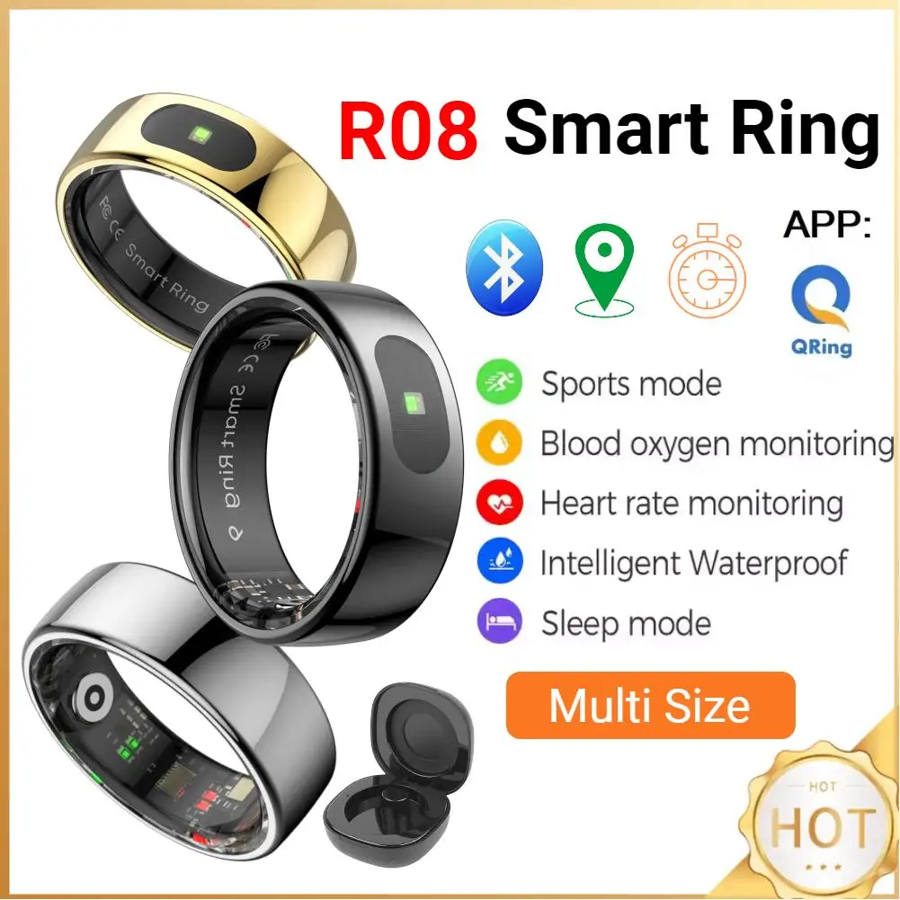 Smart Ring R08 Монитор здоровья и сна 5ATM Водонепроницаемый спортивный фитнес-трекер с зарядным чехлом Трекер сна для телефона
Smart Ring R08 Монитор здоровья и сна 5ATM Водонепроницаемый спортивный фитнес-трекер с зарядным чехлом Трекер сна для телефона