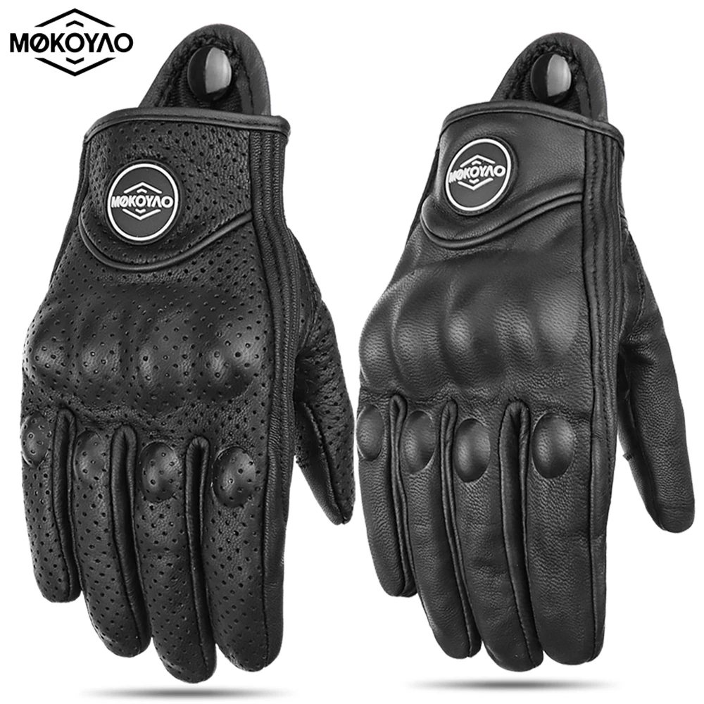 Leather Motorcycle Gloves Men Women Breathable Perforated Motorbike Urban Riding Gloves Retro Touchscreen Motocross Racing Glove
Leather Motorcycle Gloves Men Women Breathable Perforated Motorbike Urban Riding Gloves Retro Touchscreen Motocross Racing Glove
