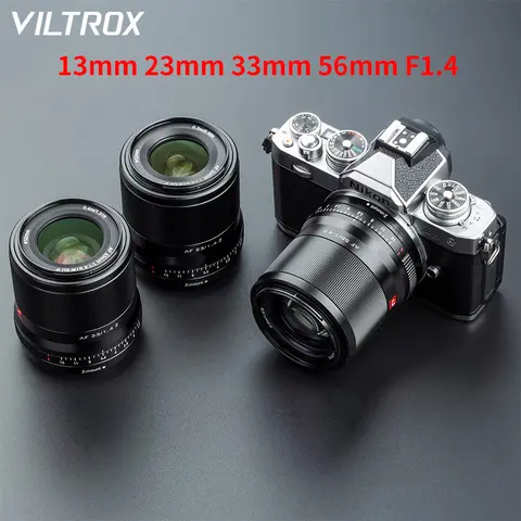VILTROX 13 มม.23 มม.33 มม.56 มม.F1.4 APS-C Auto Focus Portrait โฟกัสคงที่เลนส์กล้องสําหรับ Canon EF-M Fuji XF Z E Mount