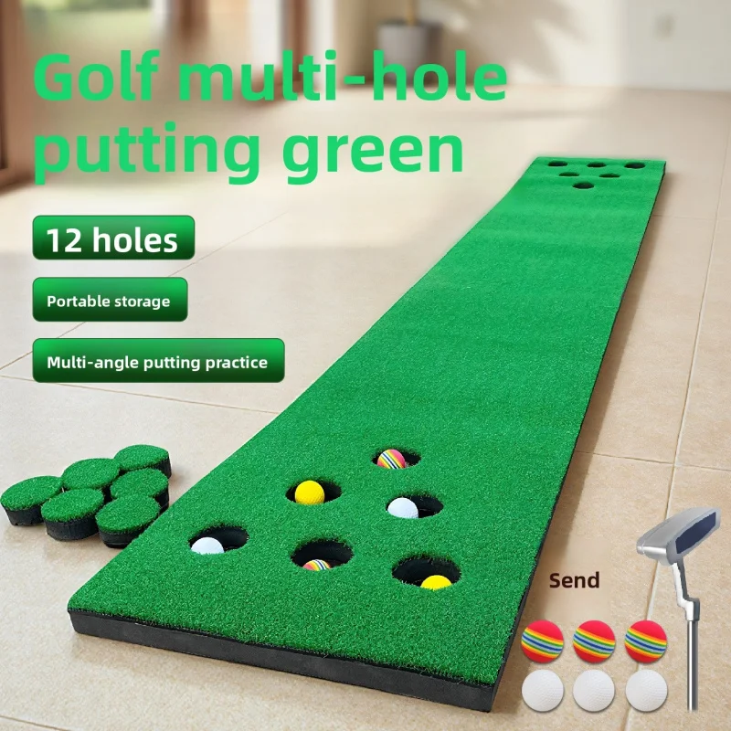 12 Holes Golf Putting Green Mat Indoor Outdoor Portable Putter Practice Trainer Simulation Turf for Adults Kids
12 Holes Golf Putting Green Mat Indoor Outdoor Portable Putter Practice Trainer Simulation Turf for Adults Kids