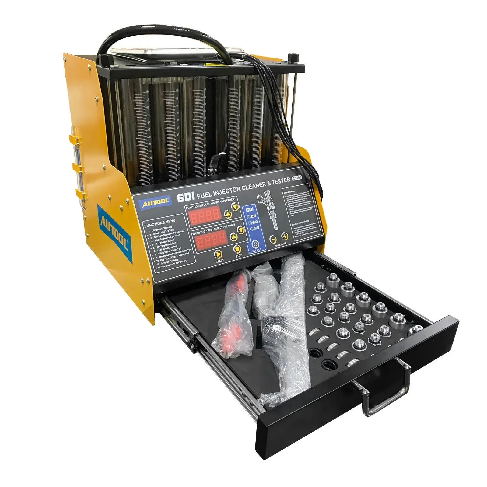 Automotive Diagnostic Machine 6 Cylinder High Pressure Car Engine Fuel Injector Cleaning Tester
Automotive Diagnostic Machine 6 Cylinder High Pressure Car Engine Fuel Injector Cleaning Tester