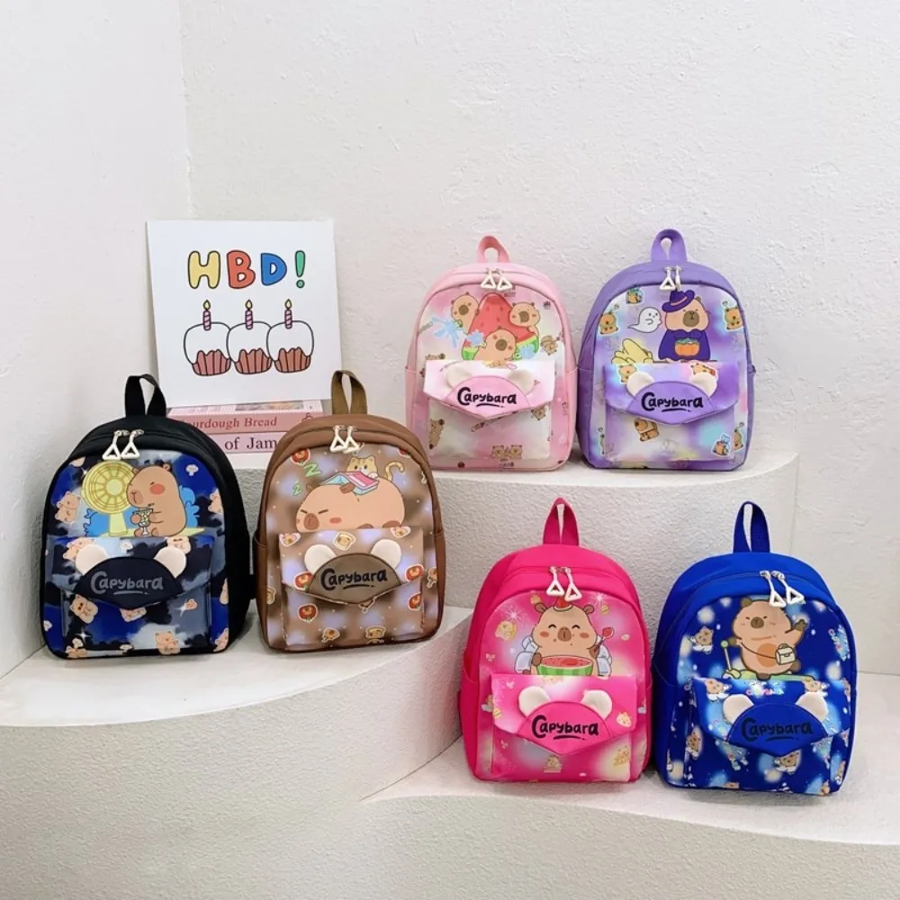 Cute Large Capacity Capybara Backpack Ultra-light Wide Straps Cartoon Animal Schoolbag Nylon Kids Book Bag Kids
Cute Large Capacity Capybara Backpack Ultra-light Wide Straps Cartoon Animal Schoolbag Nylon Kids Book Bag Kids