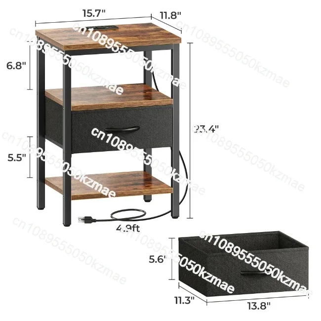 Suitable for CTG-1 bedside table with charging station bedside table with adjustable fabric drawer living room country brown
Suitable for CTG-1 bedside table with charging station bedside table with adjustable fabric drawer living room country brown