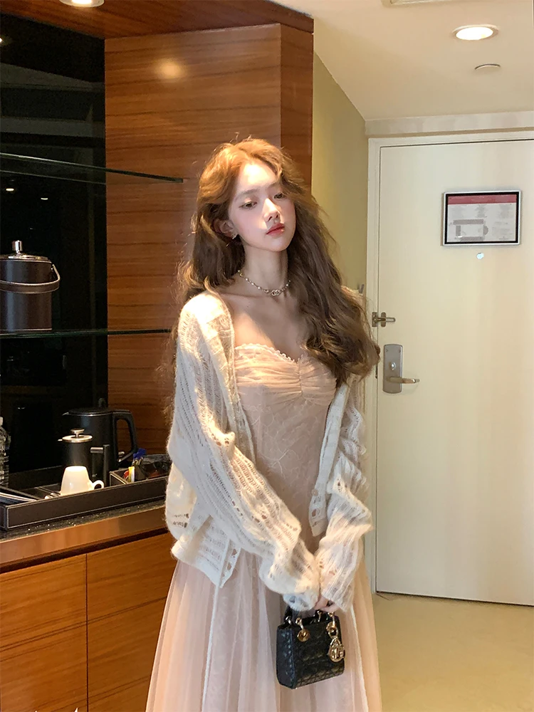 Женский вязаный кардиган Acaine Soft Airy Pure Color с длинными рукавами и V-образным вырезом, верхняя одежда, смесовая ткань из полиэстера и шерсти
Женский вязаный кардиган Acaine Soft Airy Pure Color с длинными рукавами и V-образным вырезом, верхняя одежда, смесовая ткань из полиэстера и шерсти